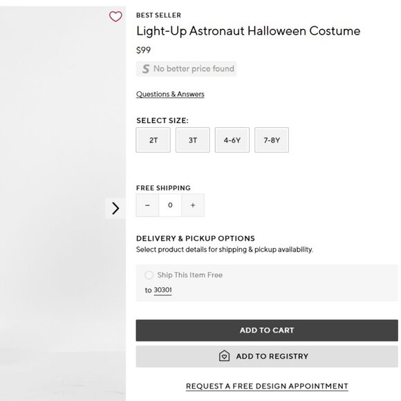 Pottery Barn Kids Silver Astronaut Costume - Picture 4 of 4